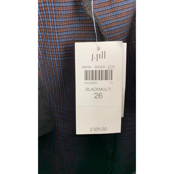 J Jill Brushed Bi-Stretch Twill Pants Womens Plus Size 26 New Black Multi - Picture 9 of 11